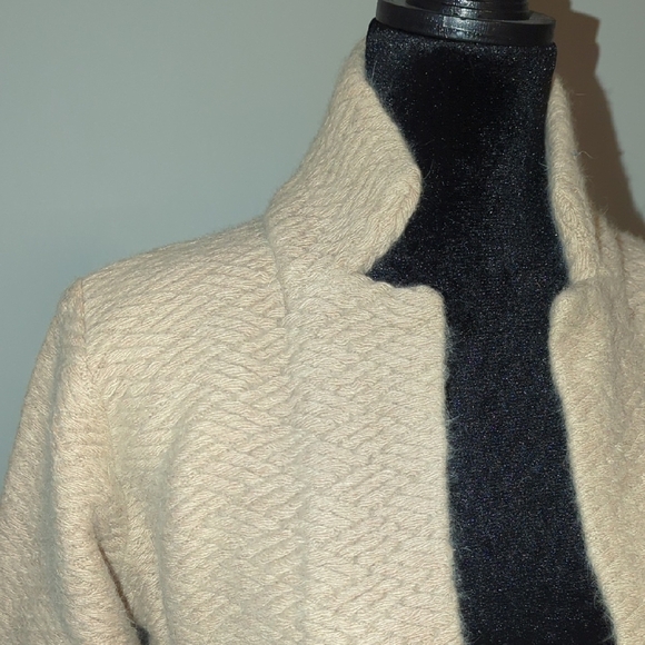 NWT Vintage 1950s Cream Cowl Neck Sweater with Textured Knit - Picture 2 of 8
